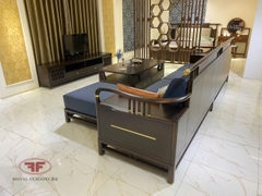 BỘ SOFA INDOCHINE DÁNG CHỮ L GỖ ÓC CHÓ NHẬP KHẨU 2305