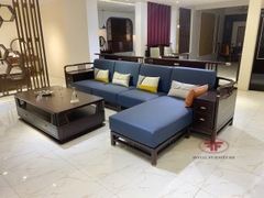 BỘ SOFA INDOCHINE DÁNG CHỮ L GỖ ÓC CHÓ NHẬP KHẨU 2305