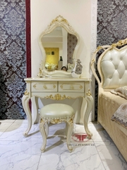 SET PHÒNG NGỦ 3 MÓN TÂN CỔ ĐIỂN DÁT VÀNG NHẬP KHẨU CAO CẤP D501