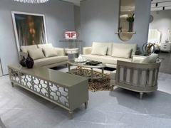 SOFA PHÒNG KHÁCH GỖ LUXURY NHẬP KHẨU BỌC NỈ 8821