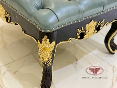 GHẾ ĐÔN SOFA TÂN CỔ ĐIỂN DÁT VÀNG GỖ TỰ NHIÊN G901-DV