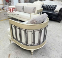 SOFA PHÒNG KHÁCH GỖ LUXURY NHẬP KHẨU BỌC NỈ 8821