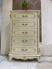 TỦ 5 NGĂN KÉO TÂN CỔ ĐIỂN DÁT VÀNG 953B