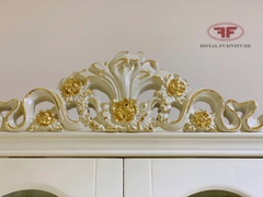 TỦ RƯỢU 2 CÁNH TÂN CỔ ĐIỂN HỌA TIẾT DÁT VÀNG GỖ TỰ NHIÊN 932B-DV