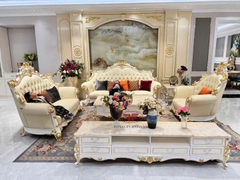 BỘ GHẾ SOFA 123 TÂN CỔ ĐIỂN DÁT VÀNG HOÀNG GIA  931B