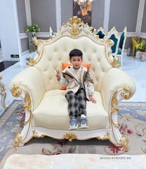 BỘ GHẾ SOFA 123 TÂN CỔ ĐIỂN DÁT VÀNG HOÀNG GIA  931B