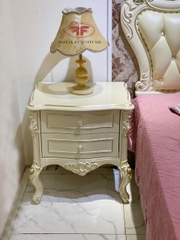 TÁP ĐẦU GIƯỜNG 2 NGĂN KÉO CHÂN CAO TÂN CỔ ĐIỂN