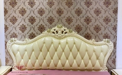 GIƯỜNG NGỦ 1M8 ĐẸP TÂN CỔ ĐIỂN GỖ TỰ NHIÊN SAINA WHITE 882B