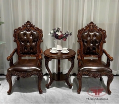 BỘ BÀN TRÀ 2 GHẾ CÓ TAY THƯ GIÃN TÂN CỔ ĐIỂN GG962