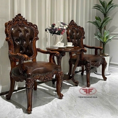 BỘ BÀN TRÀ 2 GHẾ CÓ TAY THƯ GIÃN TÂN CỔ ĐIỂN GG962