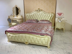 GIƯỜNG NGỦ DÁT VÀNG 1M8 X2M TÂN CỔ ĐIỂN NHẬP KHẨU MỚI 882B-DV