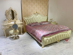 GIƯỜNG NGỦ DÁT VÀNG 1M8 X2M TÂN CỔ ĐIỂN NHẬP KHẨU MỚI 882B-DV