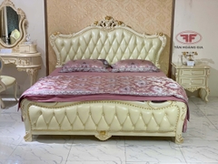 GIƯỜNG NGỦ DÁT VÀNG 1M8 X2M TÂN CỔ ĐIỂN NHẬP KHẨU MỚI 882B-DV