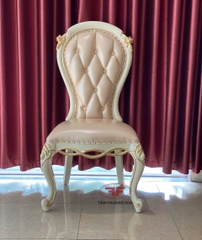 BỘ BÀN ĂN CHỮ NHẬT 6 GHẾ TÂN CỔ ĐIỂN DÁT VÀNG NHẬP KHẨU D501-DV