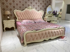 GIƯỜNG NGỦ NỈ HỒNG TÂN CỔ ĐIỂN CAO CẤP 881B