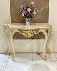 BÀN CONSOLE BÁN NGUYỆT TÂN CỔ ĐIỂN DÁT VÀNG 8801B