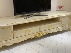 KỆ TIVI DÁT VÀNG TÂN CỔ ĐIỂN GỖ TỰ NHIÊN NHẬP KHẨU