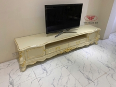 KỆ TIVI DÁT VÀNG TÂN CỔ ĐIỂN GỖ TỰ NHIÊN NHẬP KHẨU