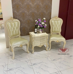 BỘ BÀN TRÀ 2 GHẾ THƯ GIÃN DÁT VÀNG TÂN CỔ ĐIỂN NHẬP KHẨU 939B