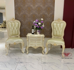 BỘ BÀN TRÀ 2 GHẾ THƯ GIÃN DÁT VÀNG TÂN CỔ ĐIỂN NHẬP KHẨU 939B