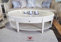 BÀN TRÀ CONG 2 NGĂN KÉO TRẮNG KEM HIỆN ĐẠI LUXURY 8809