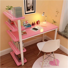 Bàn học chân sắt liền giá sách BH-019