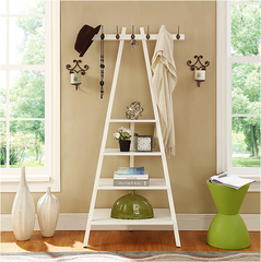 KỆ GỖ TRANG TRÍ  BẬC THANG TREO ÁO KG-113