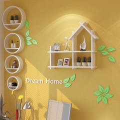Kệ gỗ trang trí hình ngôi nhà KG - 018