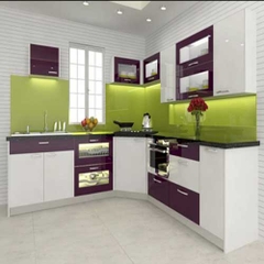 Tủ bếp gỗ nhựa picomat cánh acrylic TB-007