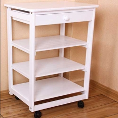 kệ gỗ hình chữ nhật có bánh xe KS-003