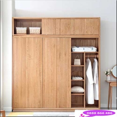 tủ áo gia đình gỗ sồi TA-032