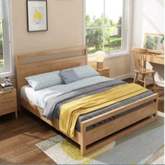 Giường ngủ gỗ tự nhiên phong cách hiện đại G-404