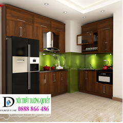Tủ bếp gỗ óc chó TB-019