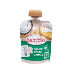 Sữa chua yến mạch hữu cơ cho bé vị chuối Babybio 85g (≥ 6 tháng)