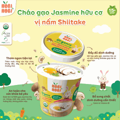 Cháo gạo Jasmine hữu cơ Nobi Nobi vị nấm Shiitake 35g