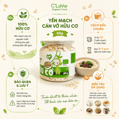 Yến mạch cán vỡ hữu cơ C’LaVie 60g