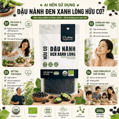 Đậu nành đen xanh lòng hữu cơ C'LaVie 200g