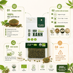 Đậu xanh hữu cơ C'LaVie 200g