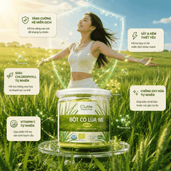 Bột cỏ lúa mì hữu cơ C'LaVie 60g