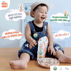 Thực phẩm bổ sung bánh gạo ăn dặm hữu cơ cho bé Nobi Nobi vị cải xoăn, súp lơ, phô mai 15g (Từ 8 tháng tuổi)