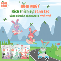 Thực phẩm bổ sung bánh gạo ăn dặm hữu cơ cho bé Nobi Nobi vị việt quất 40g (Từ 6 tháng tuổi)