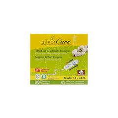 Tampon hữu cơ 2 giọt Silvercare Regular 18 miếng