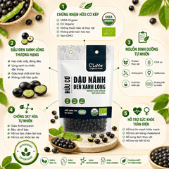 Đậu nành đen xanh lòng hữu cơ C'LaVie 200g