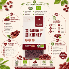 Đậu đỏ kidney hữu cơ C'LaVie 200g