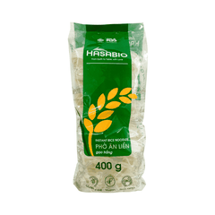 Phở ăn liền gạo trắng HASABIO 400G