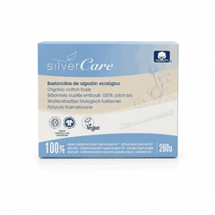 Bông tăm hữu cơ Silvercare hộp 200 cái