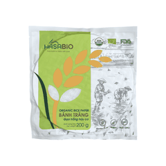 Bánh tráng gạo trắng hữu cơ HASABIO 200g