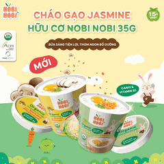 Cháo gạo Jasmine hữu cơ Nobi Nobi vị nấm Shiitake 35g