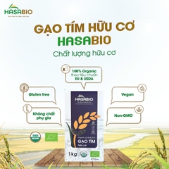 Gạo tím hữu cơ HASABIO 1kg