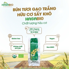 Bún tươi gạo trắng hữu cơ sấy khô HASABIO 250g